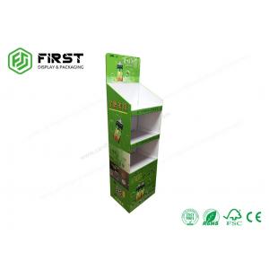 China Advertising 4 Shelf Corrugated Retail Cardboard Floor Displays With Color Printing supplier