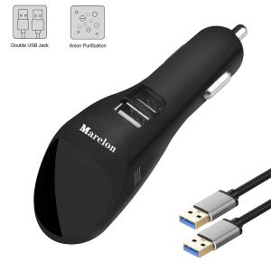 Car Phone Charger With Air Purifier , Fast Car Charger With LED Display