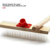 China Hard PP Brush Hair Bathroom Kitchen Floor Cleaning Wood Handle Brush on sale