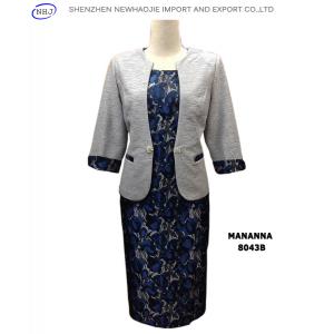 China MANANNA collarless mid-sleeves woman fashion dress suit supplier