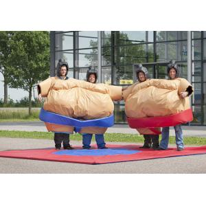 Sumo Wrestler Inflatable Amusement Park , Fancy sticky Dress Costume Suit