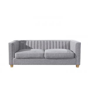 High Density Sponge Three Seater Fabric Sofa Removable Grey Three Seater Sofa