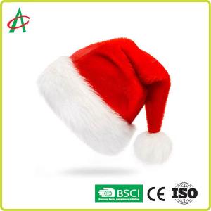 Anti Allergic Unisex Children Red Velvet Christmas Hats