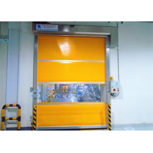 China High Frequency Motor System High Speed PVC Stainless Steel Industrial Roll Up Door supplier