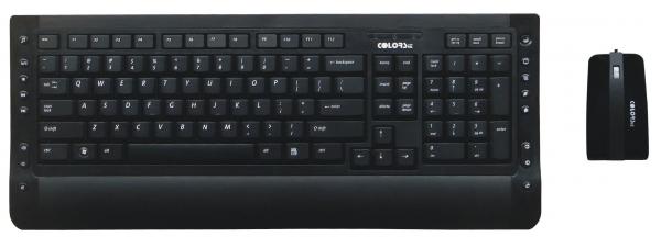KolorFish Wireless Keyboard and Mouse Combo 6D 2.4G Optical Mouse Wireless