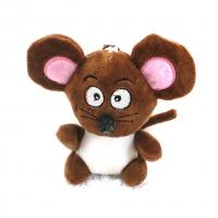 China Brown Filling Cotton Doll Key Chain Big Ear Miqi Mouse Plush Cloth Material OEM on sale