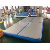 Blue Inflatable Air Track Gymnastics Mat , Double Wall Fabric Air Trak Mat For