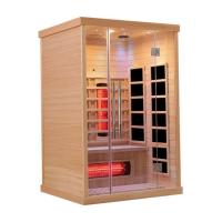 China 1750W Hemlock Solid Wood 2 Person Infrared Sauna For Indoor Home on sale