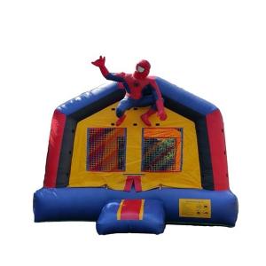 China 65kg バックヤード 滑り台と3Dスパイダーマン空中ジャンプデザインの充気跳び屋 wholesale