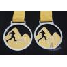 China Cut Out Design Custom Award Medals , Personalised Medals With Yellow Ribbon wholesale