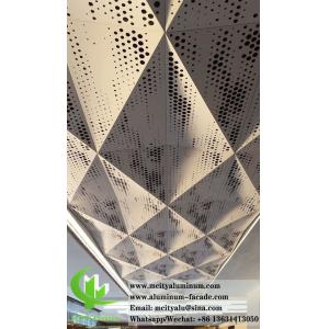 China Metal Ceiling Aluminum Panel With LED Light Perforation Pattern 3D Shape wholesale