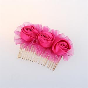 Sheer Ribbon Material Toddler Girl Hair Accessories Roseate Sheer Flower Pattern