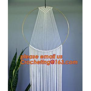 China Macrame Wall Art Hanging Tapestry Wedding Decoration with Lace Fabrics, MACRAME CUSHION COVER, MACRAME HAND BAND supplier