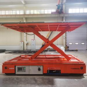 China Battery Powered Scissor Lift PLC Control 2T Electric Transfer Cart supplier