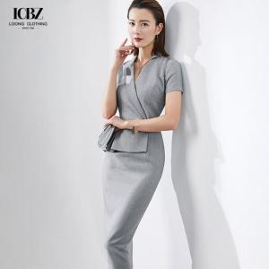 Formal Ladies Women Suit in Slim Fit Office Dress with Two Pieces in Color