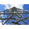 Q235B / Q345B Steel Electric Power Line Towers , Painted Communication Tower