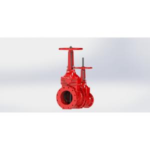 China Flange Groove Connection Available Ul Fm Approved Valves With Red Epoxy Coated supplier