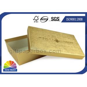 China Gold Texture Paper Two Pieces Rigid Set Up Box For Gift Set Promotion supplier