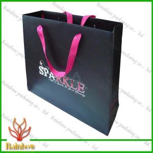 China Customized Luxury Brown Kraft Paper Bags For Shopping With Hang Rope supplier