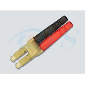 China LC Duplex Multimode Optical Fiber Connectors With Red & Black Boots supplier