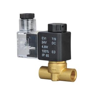 China XTF Small Copper Two Way Solenoid Valve , DC12V / DC24V Straight Brass Solenoid Valve supplier