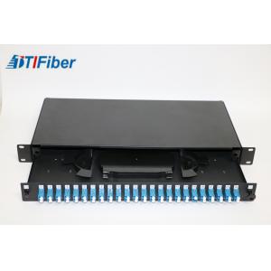 Loaded LC48 Port Fiber Optic Terminal Box With Fiber Optic Patch Panel