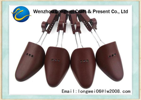 Brown Gentlemen Customized Adjustable Shoe Tree With Offset Printing