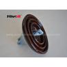 China 11 Kv 33 Kv Brown Porcelain Suspension Insulator For Distribution Lines wholesale