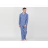 Yarnd Dyed Striped Mens Luxury Sleepwear With Button Through Shirt And Long