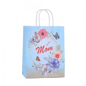 China Luxury Packaging Style Brown Kraft Paper Tote Bag for Mother's Day Celebration supplier
