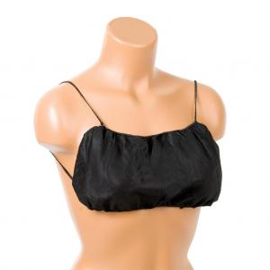 China S&J Women Sexy Bra Disposable bra and panties SJ Manufacturer OEM Wholesale Disposable Black Shoulder Straps Bra for Spa Massage supplier