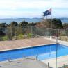 China OEM Building Tempered Glass Swimming Pool Balcony Railing Glass 316 Clamp Spigot Fence wholesale