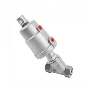 China Control DN15 1/2 inch Stainless Steel Pneumatic Water Steam Control Angle Seat Valve supplier