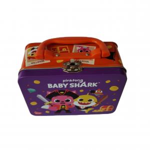 China Bespoke Empty Small Tin Lunch Boxes Custom Design Pinkfong Baby Shark supplier