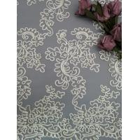 China Ivory Poly Embroidery Crochet Lace Fabric For Girl Dress on sale