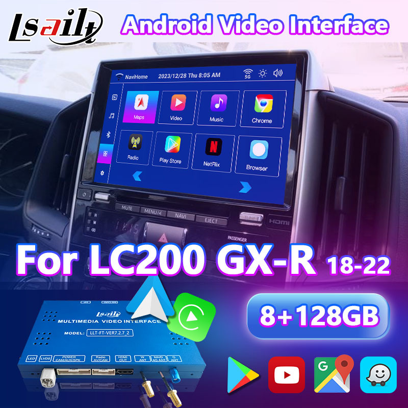 China Lsailt Android Multimedia Video Interface for 2018-2022 Toyota Land Cruiser LC200GX-R LC 200 GXR wholesale