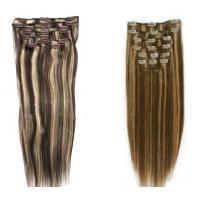 China Silky Straight Remy Dark Brown Hair Extensions Clip In Human Hair on sale