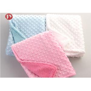 Uper Soft Breathable Baby Wrap Blanket , Baby Swaddle Blankets 2-Ply Warm Minky Dot For Winter