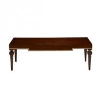 China Elegant Mahogany Solid Modern Wood Coffee Table With Neoclassical Decorations on sale