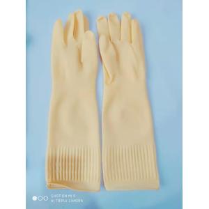 China Guantes de látex extralargos sin polvo, 15 pulgadas de largo, 100 gramos/par, grosor de la palma wholesale