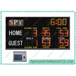 China Red / Yellow Electronic Cricket Scoreboard , Outdoor Football Electronic Scoreboards, timer display supplier