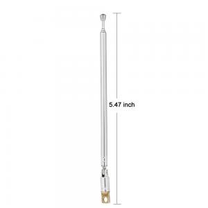 Stainless Steel VHF/UHF Telescopic FM Radio Mast Antenna 4 Sections Copper Car Antenna 360 Rotatable
