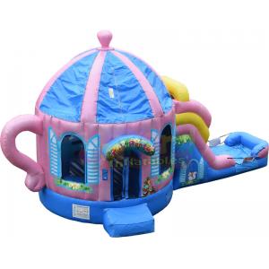 Teapot Inflatable Combo Bounce Slide Custom Made Blow Up Attractions Structures