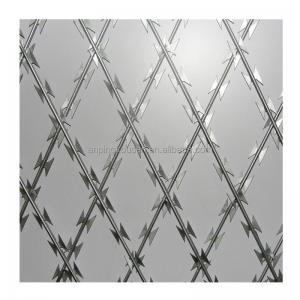 Hot Dipped Galvanized Razor Blade Concertina Razor Wire for Security Fencing Solution