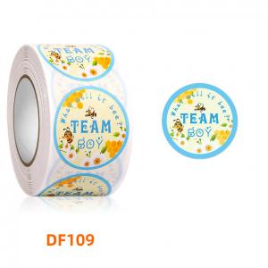 Coated Paper Seal Sticker Label Team Girl Boy Children Sticker With Flower