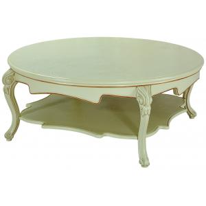 Baroque style furniture, wooden hand carved round coffee table