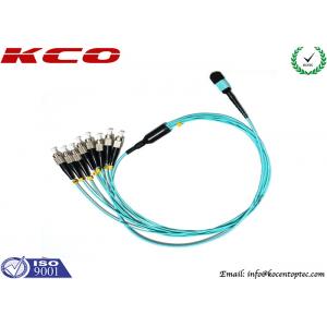 China FTTA OM3 3.0mm Fiber Optic MPO MTP Patch Cord To 8 FC UPC , MPO Trunk Cable supplier