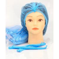 China Disposable Nonwoven Bouffant Caps Hair Cover Disposable Machine Hats Food Industry on sale