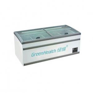 China Auto Defrost Commercial Display Freezer Top Sliding Door Copper Tube Condensing Unit supplier