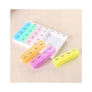 28 Grid Travel Pill Case Split Single Portable Colorful 28 Grid Medicine Box